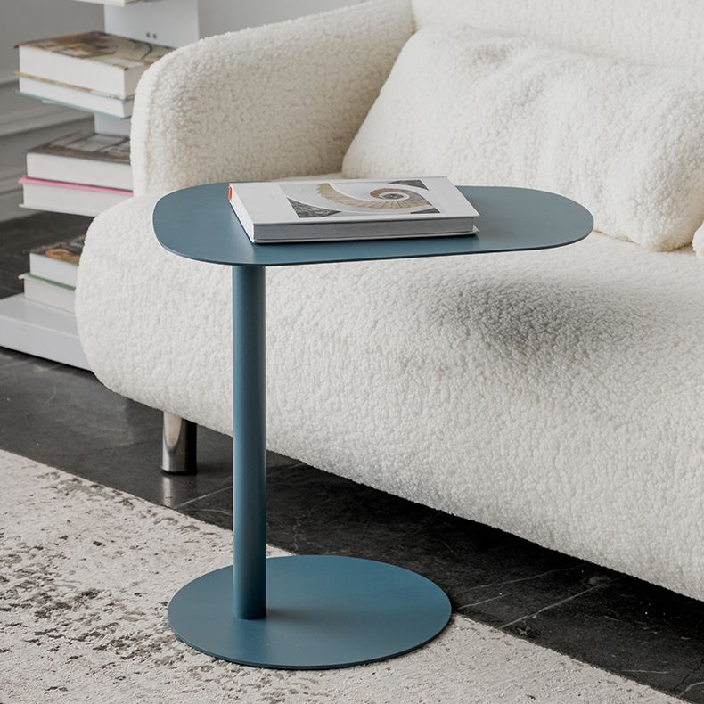 Mesa final geométrica de metal de mediados de siglo Mesa auxiliar de 20 "de altura C de altura