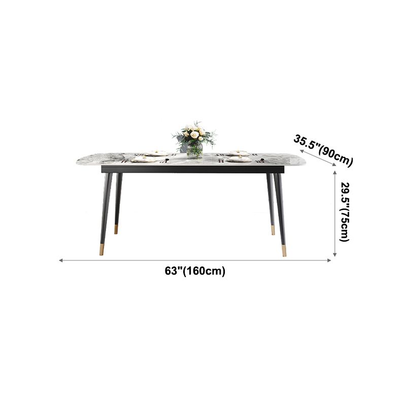 Traditional Luxury Rectangle Dining Table Grey Sintered Stone Table with 4 Legs for Dining Room Clearhalo ' dining_table' 'Dining Tables & Seating' 'Dining Tables' 'furn' 'furn_dining_table' 'Furniture' 'furniture_dining_table' 'Kitchen & Dining Furniture' 'kitchen&dining_furn' 'kitchen' 'kitchen_dining_table' 1200x1200_50924fea-c07b-4ecf-a476-67450ebd36ae