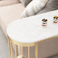 Nordic Bar Table Artificial Marble Pub Table with Shelf for Dining Room, Only Table Clearhalo 'Bar Furniture' 'Bar Tables' 'bar_tables' 'furn' 'furn_bar_tables' 'Furniture' 'furniture_bar_tables' 'Kitchen & Dining Furniture' 1200x1200_5092ba5b-a84b-4858-a069-9b11f7346cb3