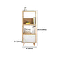 Modern Wooden Bookshelf Closed Back Bookcase for Home Office