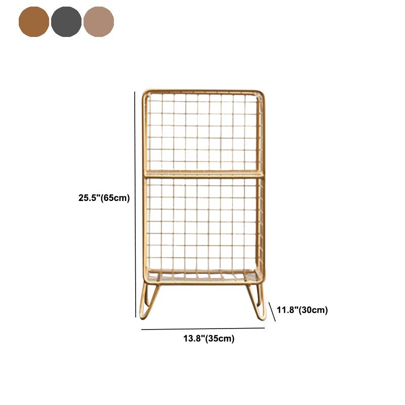 Libreria moderna di libreria metallica standard chiusa in brunish