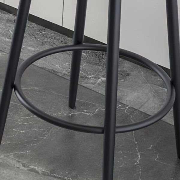 Modern Armless Backrest Counter Stool Iron Cafe Bar Stool with Pedal and Cushion Clearhalo 'Bar Furniture' 'Bar Stools' 'bar_stools' 'furn' 'furn_bar_stools' 'Furniture' 'furniture_bar_stools' 'Kitchen & Dining Furniture' 1200x1200_5094929b-3ad0-4f47-9498-9e004c6d35dc