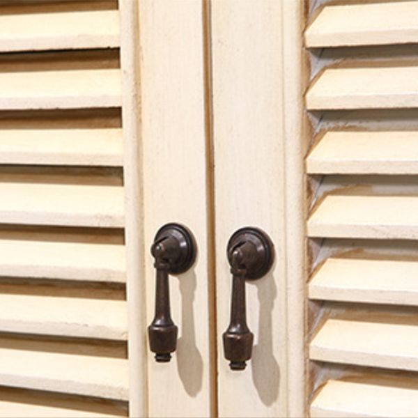 47.2" Tall 2/3 - Door Hand Painted Accent Cabinet with Drawers - Wood