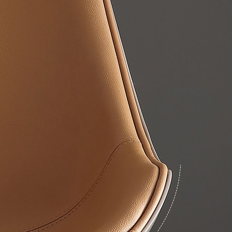 Minimalist Style Leather Dining Arm Chairs Solid Back Chairs for Kitchen (Set of 2) Clearhalo ' kitchen&dining_furn' 'Dining Chairs' 'Dining Tables & Seating' 'dining_chair' 'furn' 'furn_dining_chair' 'Furniture' 'furniture_dining_chair' 'Kitchen & Dining Furniture' 'kitchen' 1200x1200_5096592a-fd40-48ad-88bb-dd701197ce69