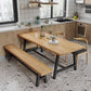 Modern 1/4/5 Pieces Dining Set Rectangle Pine Wood Dining Table for Kitchen Dining Room Clearhalo 'Dining Room Sets' 'Dining Tables & Seating' 'dining_room_set' 'furn' 'furn_dining_room_set' 'Furniture' 'Kitchen & Dining Furniture' 1200x1200_5096a91a-3256-470e-ade8-981a05b670e6
