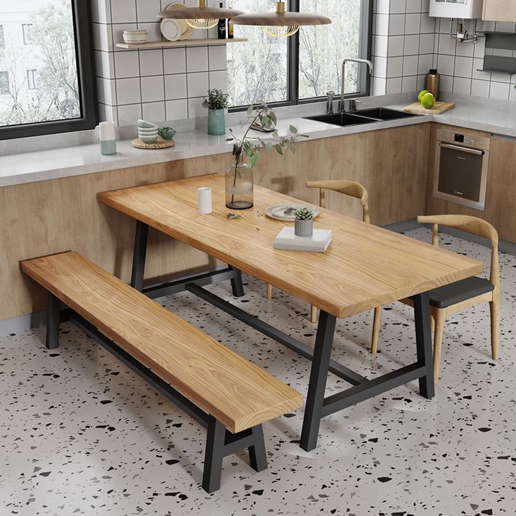 Modern 1/4/5 Pieces Dining Set Rectangle Pine Wood Dining Table for Kitchen Dining Room Clearhalo 'Dining Room Sets' 'Dining Tables & Seating' 'dining_room_set' 'furn' 'furn_dining_room_set' 'Furniture' 'Kitchen & Dining Furniture' 1200x1200_5096a91a-3256-470e-ade8-981a05b670e6