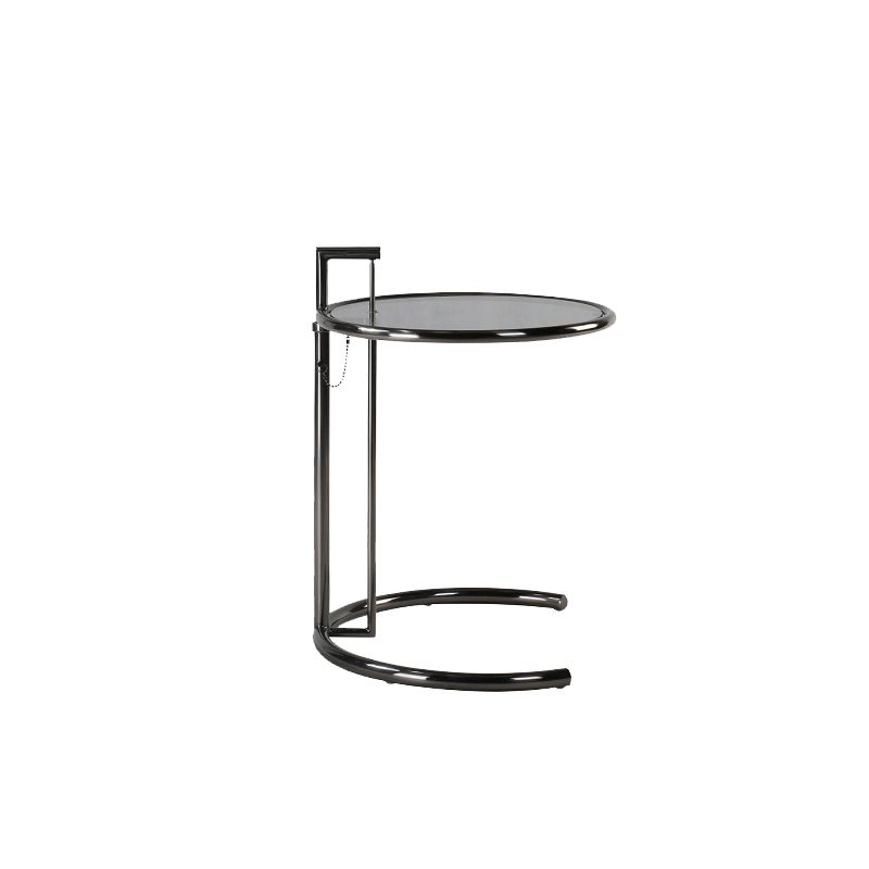 Mesa lateral metálica C de Metálica Tabla de vidrio de vidrio contemporáneo