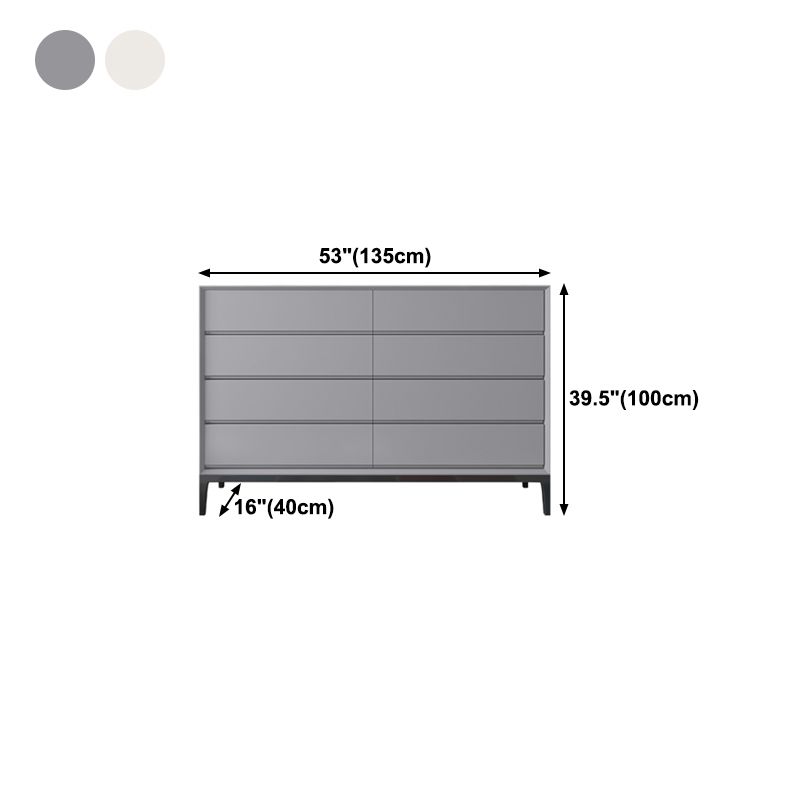 Stone and Steel Dining Server Modern 8 Drawers Buffet for Living Room Clearhalo 'buffet_sideboard' 'Buffets & Sideboards' 'furn' 'furn_buffet_sideboard' 'Furniture' 'Kitchen & Dining Furniture' 1200x1200_509836de-21ab-490d-bbcc-75f3525010c3