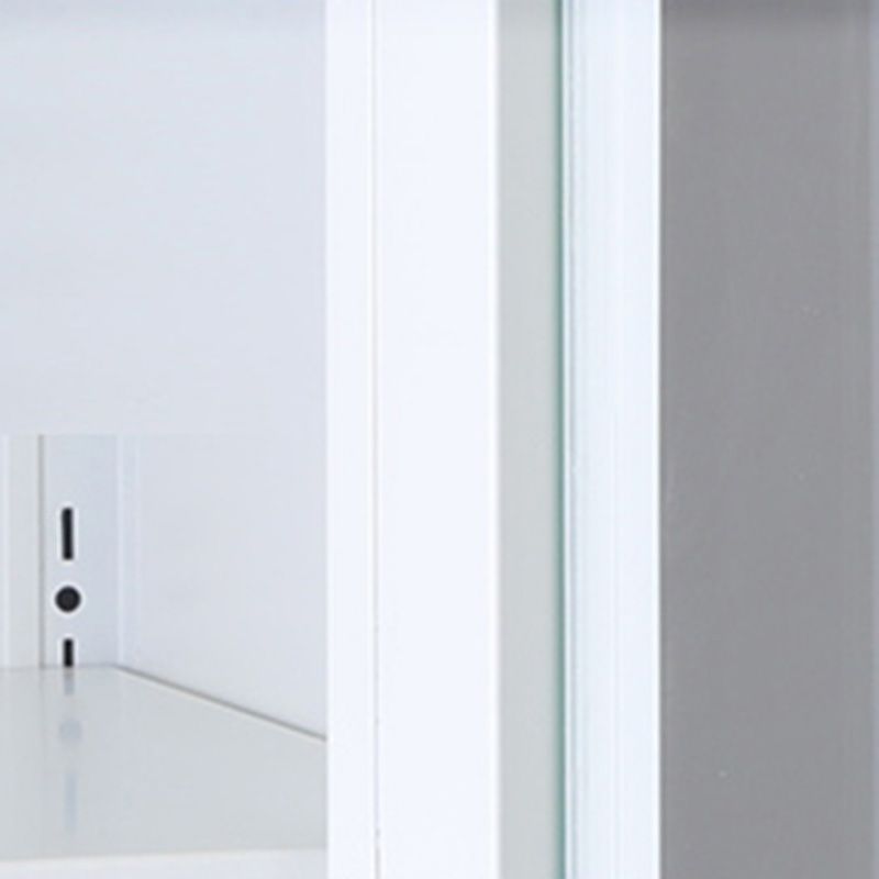 Modern Display Stand Steel Display Cabinet with Adjustable Interior Shelves Clearhalo 'Display & China Cabinets' 'display_china_cabinets' 'furn' 'furn_display_china_cabinets' 'Furniture' 'Kitchen & Dining Furniture' 1200x1200_5098e863-487c-450f-ba03-dee72e3c1fed