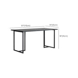 Mid-Century Modern Solid Wood Bench Rectangle Seating Bench in Black with Legs Clearhalo 'Benches' 'Chairs & Seating' 'furn' 'furn_benches' 'Furniture' 'Living Room Furniture' 1200x1200_50993ffa-df4a-4bac-b0f2-769879531bdd