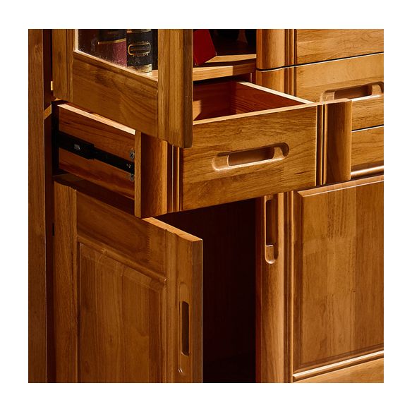 79 "H Modern Style Bookcase in legno massiccio di libreria chiusa con porta per l'home office