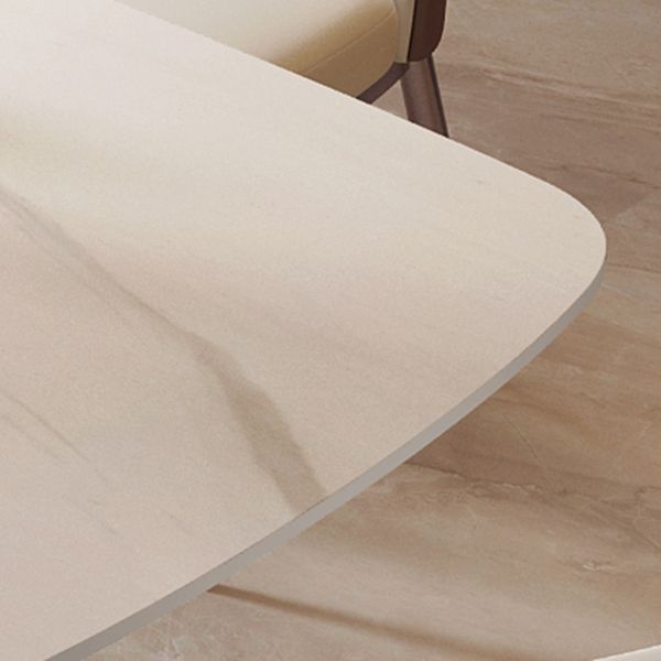 Glam Sintered Stone Kitchen Dining Table White Kitchen Dining Table with Pedestal Base Clearhalo ' dining_table' 'Dining Tables & Seating' 'Dining Tables' 'furn' 'furn_dining_table' 'Furniture' 'furniture_dining_table' 'Kitchen & Dining Furniture' 'kitchen&dining_furn' 'kitchen' 'kitchen_dining_table' 1200x1200_5099918f-4118-4f3c-8497-2ada2944eca8