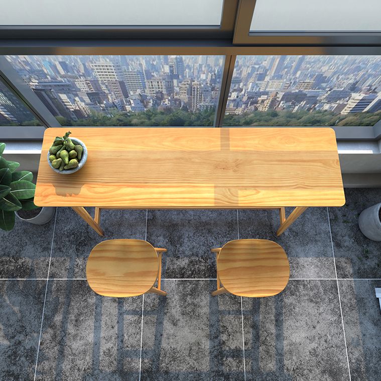 Set di banconi rettangolo moderno 1/3 pezzi set di barra a barre in legno massiccio