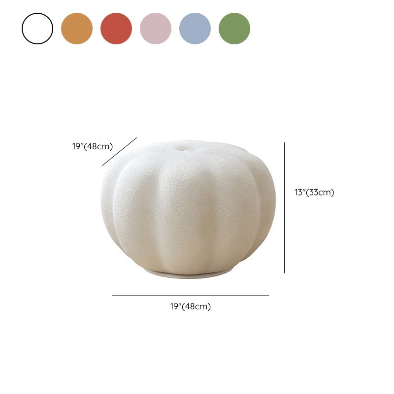 Modern Pouf Ottoman Velvet Upholstered Solid Color Pumpkin Shape Ottoman Clearhalo 'furn' 'furn_ottomans_poufs' 'Furniture' 'Living Room Furniture' 'Ottomans & Poufs' 'ottomans_poufs' 1200x1200_509a4efd-31b9-4a1b-a117-13003e2d93f6