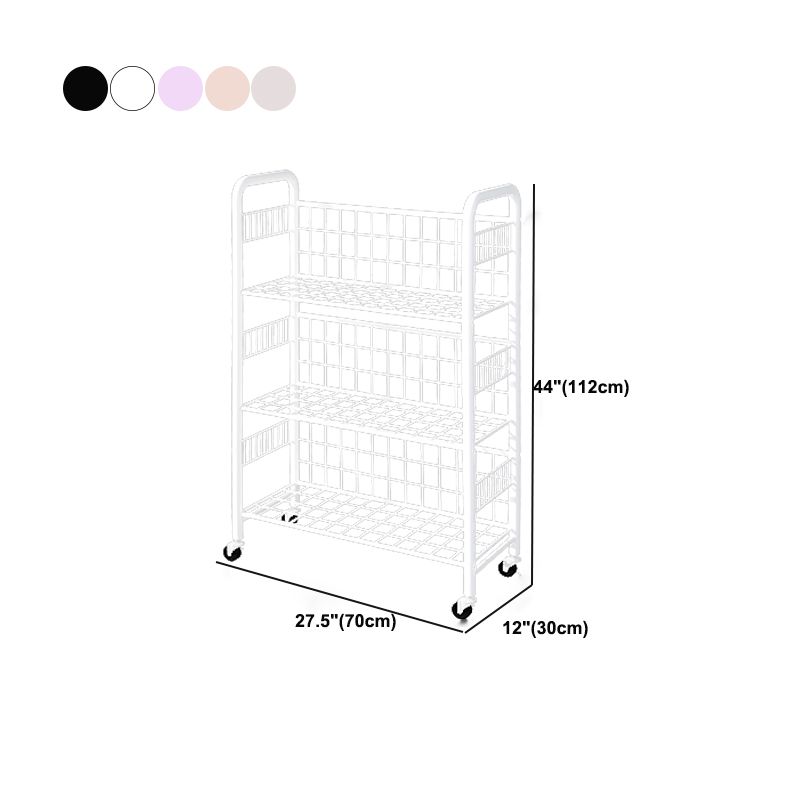 Contemporary Etagere Metal Book Shelf Vertical Shelves Included Shelf Bookcase for Home