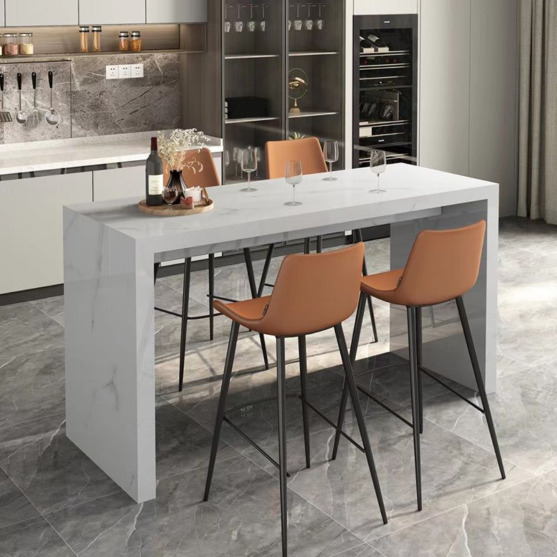 Faux Marble Counter Height Table Contemporary Pub Height Dining Table Clearhalo 'Bar Furniture' 'Bar Tables' 'bar_tables' 'furn' 'furn_bar_tables' 'Furniture' 'Kitchen & Dining Furniture' 1200x1200_509aa26d-5cca-4603-b9ba-c6f50e8cc1cc