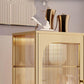 Glam Metal Curio Cabinet Glass Doors Hutch Buffet for Bedroom Clearhalo 'Display & China Cabinets' 'display_china_cabinets' 'furn' 'furn_display_china_cabinets' 'Furniture' 'Kitchen & Dining Furniture' 1200x1200_509b3edb-6765-436b-968b-ee5d70170792