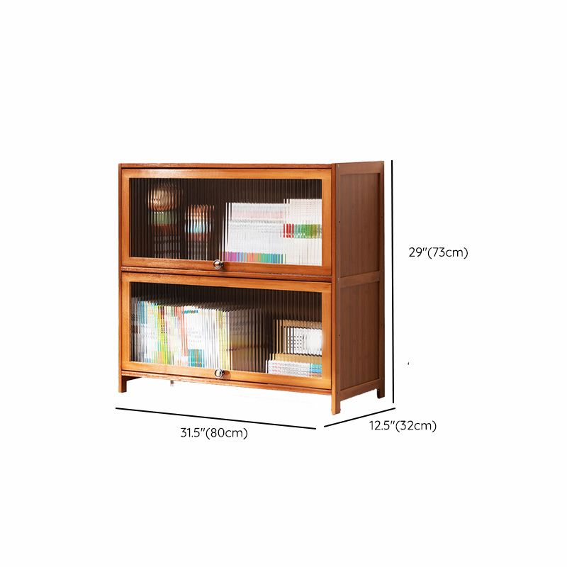 Contemporary Brown Accent Cabinet with Acrylic Doors Rectangle Cabinet Clearhalo 'Cabinets & Chests' 'cabinets_chests' 'furn' 'furn_cabinets_chests' 'Furniture' 'Living Room Furniture' 1200x1200_509bb5f5-0b04-426e-91a7-09671b74231f