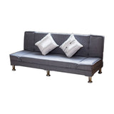Contemporary Tight Back Armless Living Room Linen Convertible Sofa