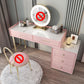 Luxurious Metal Vanity Set with Stool Stone Top Dressing Table