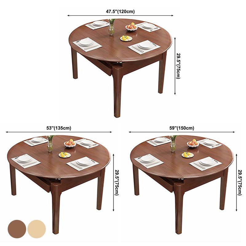 Contemporary Round Dining Table Rubberwood Solid Wood Table with 4 Legs Clearhalo ' dining_table' 'Dining Tables & Seating' 'Dining Tables' 'furn' 'furn_dining_table' 'Furniture' 'furniture_dining_table' 'Kitchen & Dining Furniture' 'kitchen&dining_furn' 'kitchen' 'kitchen_dining_table' 1200x1200_509e6b3e-8bc4-42dd-af2d-78961529e3ad