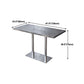 Industrial Style Dining Table Stainless Steel Dining Site Table for Home Clearhalo ' dining_table' 'Dining Tables & Seating' 'Dining Tables' 'furn' 'furn_dining_table' 'Furniture' 'furniture_dining_table' 'Kitchen & Dining Furniture' 'kitchen&dining_furn' 'kitchen' 'kitchen_dining_table' 1200x1200_509ed841-bd6d-493a-b967-f9c69645fa88
