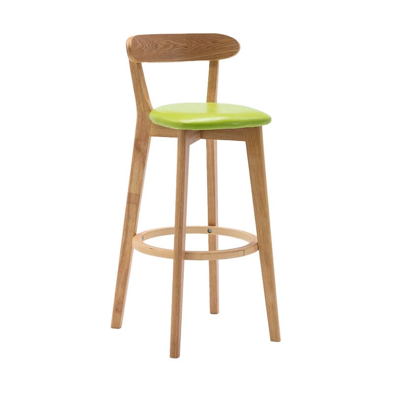 Natural Wood Upholstered Counter Stools Scandinavian Footrest Bar Stools Clearhalo 'Bar Furniture' 'Bar Stools' 'bar_stools' 'furn' 'furn_bar_stools' 'furniture_bar_stools' 'Kitchen & Dining Furniture' 'kitchen&dining_furn' 'kitchen' 'kitchen_furn' Furniture' 1200x1200_509f75ef-f470-49f8-9d1d-b9040cfaa70c