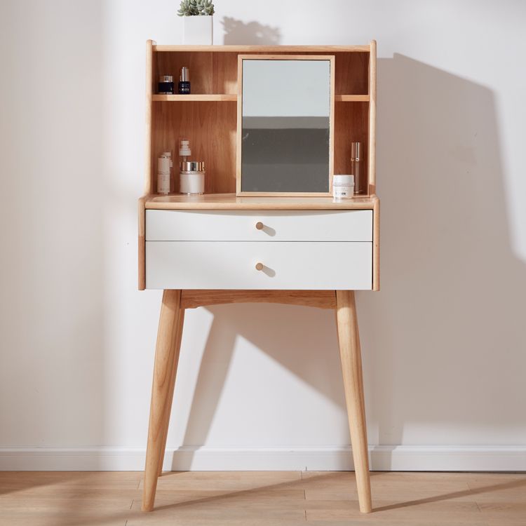 Modern Wood Dressing Table Solid Wood Make-up Vanity with Drawers
