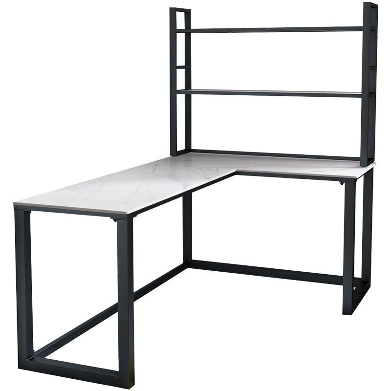 Scrivania angolare in pietra sinterita moderna senza scaffale per ufficio