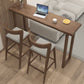 Table de salle à manger de bar rectangulaire en bois massif, intérieur moderne, marron
