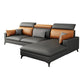 Contemporary 35.43 " H Faux Leather Square Arm Sofa & Chaise Clearhalo 'furn' 'furn_sectionals' 'Furniture' 'Living Room Furniture' 'Sectionals' 1200x1200_50a3f89d-c670-44e9-be38-3c7b28321e54