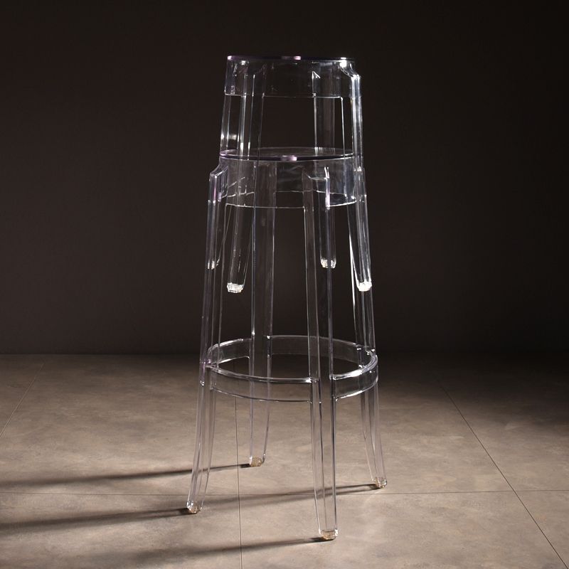 Modern Style Bar-stool Acrylic Round Counter Bar Stool for Kitchen Bar Clearhalo 'Bar Furniture' 'Bar Stools' 'bar_stools' 'furn' 'furn_bar_stools' 'Furniture' 'Kitchen & Dining Furniture' 1200x1200_50a413e1-de58-496f-84ad-2f8444692e7f