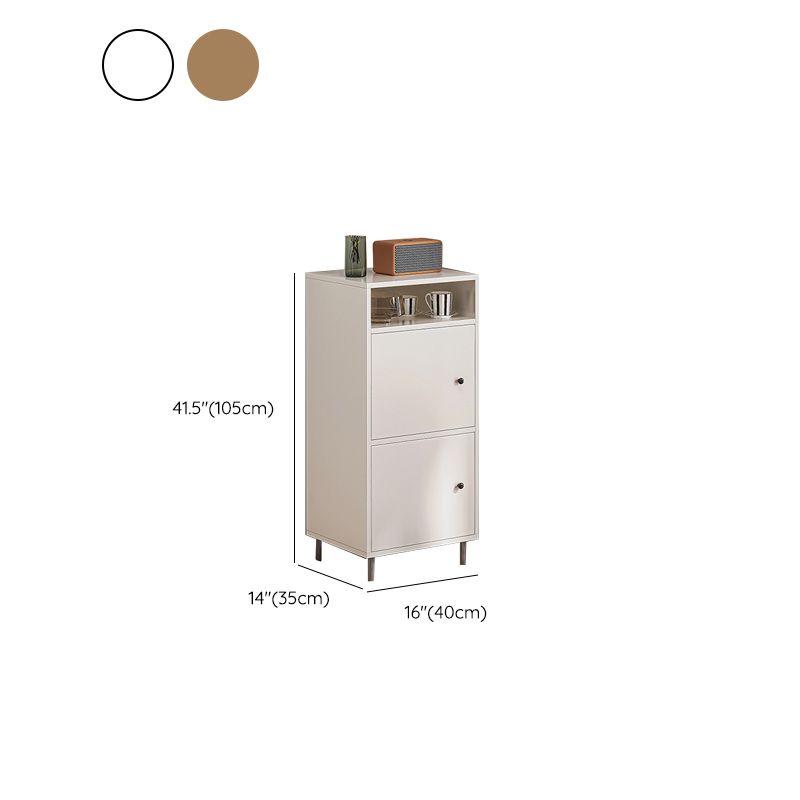 Modern White Cabinet Manufactured Wood Accent Cabinet with Doors Clearhalo 'Cabinets & Chests' 'cabinets_chests' 'furn' 'furn_cabinets_chests' 'Furniture' 'Living Room Furniture' 1200x1200_50a52377-e1c4-46e1-8a88-2df5832eaa63