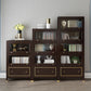Vertical Glam Standard Bookcase Beech Closed Back Bookcase with Drawer Clearhalo 'Bookcases' 'furn' 'furn_bookcases' 'Furniture' 'Office Furniture' 1200x1200_50a54726-3e58-4f50-9548-8fd723ed346f