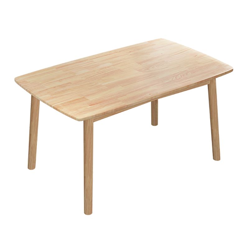 Modern Rectangle Pine Solid Wood Table 4 Legs Home Kitchen Dinner Furniture Clearhalo ' dining_table' 'Dining Tables & Seating' 'Dining Tables' 'Furniture' 'furniture_dining_table' 'Kitchen & Dining Furniture' 'kitchen&dining_furn' 'kitchen' 'kitchen_dining_table' 1200x1200_50a5d3e0-97fe-4d1c-a91a-eca92c7a4ab6