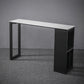 Industrial Style Bar Table Stone Top 42-inch Height Pub Table with Wine Glass Shelf Clearhalo 'Bar Furniture' 'Bar Tables' 'bar_tables' 'Furniture' 'furniture_bar_tables' 'Kitchen & Dining Furniture' 1200x1200_50a7a86d-6fd5-4518-8690-ea12c6b0df29