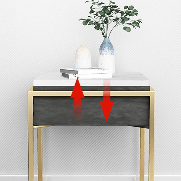 Accento di pietra comodino comodino contemporaneo mobile per camera da letto