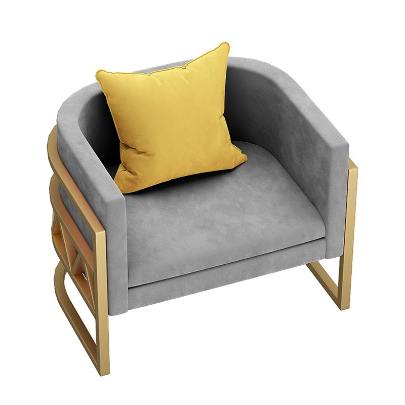 24.40" W x 29.52" H Velvet Tuxedo Arm Sofa Contemporary Standard Sofa Clearhalo 'furn' 'furn_sofas' 'Furniture' 'Living Room Furniture' 'Sofa' 'sofas' 1200x1200_50a8f02a-987a-43e3-b2b6-8da1eef4624c