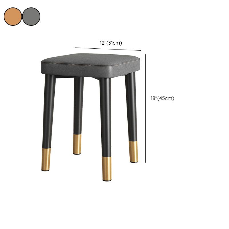 Modern Square Standard Leather Standard with Black Legs for Home Clearhalo 'furn' 'furn_ottomans_poufs' 'Furniture' 'Living Room Furniture' 'Ottomans & Poufs' 'ottomans_poufs' 1200x1200_50accb5b-e796-4e10-884d-fad3a89dbded