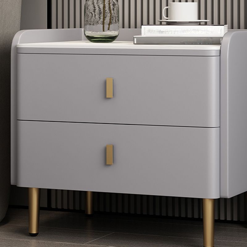 Nachtkastje met laden 19 "hoog houten bed nachtkastje met benen