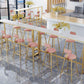 Glam Style Counter Stool Upholstered Low Back Bar Stool with Gold Frame Clearhalo 'Bar Furniture' 'Bar Stools' 'bar_stools' 'furn' 'furn_bar_stools' 'Furniture' 'Kitchen & Dining Furniture' 1200x1200_50ae7bba-379c-42de-97a9-f366d5f04930