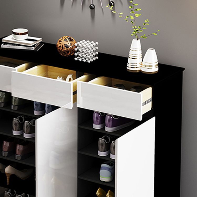 Moderno moderno moderno 39,4 "2/34 - cassetto grigio e nero armadio