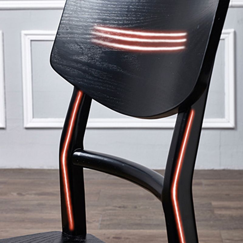 Chaise latéral de cuisine en bois contemporain à l'arrière ouvert chaise latéral