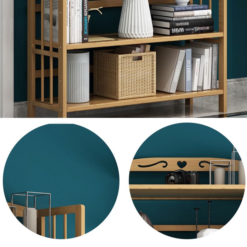 Contemporary Brown Bamboo Shelf Bookcase Open Bookcase for Study Room Clearhalo 'Bookcases' 'furn' 'furn_bookcases' 'Furniture' 'Office Furniture' 1200x1200_50b0f602-dfeb-4497-86d5-dbd159ec835f