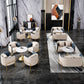 Round Tulip Base Luxury Dining Table White Fixed Table with Sintered Stone Clearhalo ' dining_table' 'Dining Tables & Seating' 'Dining Tables' 'furn' 'furn_dining_table' 'Furniture' 'furniture_dining_table' 'Kitchen & Dining Furniture' 'kitchen&dining_furn' 'kitchen' 'kitchen_dining_table' 1200x1200_50b19e41-ff2e-40c6-b4b6-9ee1c9bd9d72