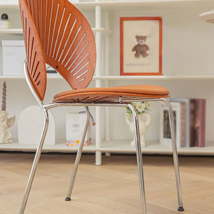 Contemporary Style Metal Dining Room Chair Open Back Armless Single Chair for Kitchen Clearhalo ' kitchen&dining_furn' 'Dining Chairs' 'Dining Tables & Seating' 'dining_chair' 'furn' 'furn_dining_chair' 'Furniture' 'furniture_dining_chair' 'Kitchen & Dining Furniture' 'kitchen' 1200x1200_50b3799c-24d9-47aa-a81d-2740427a588a