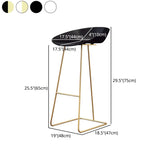 Modern Armless Backrest Counter Stool Iron Bar Stool with Acrylic Seat and Pedal Clearhalo 'Bar Furniture' 'Bar Stools' 'bar_stools' 'furn' 'furn_bar_stools' 'Furniture' 'furniture_bar_stools' 'Kitchen & Dining Furniture' 1200x1200_50b527e3-80eb-4acf-b896-b1b2cd2ccdf0