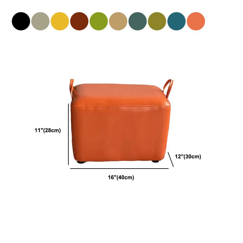 Modern PU Leather Poof Plain Rectangle Water Resistant Ottoman Chair Clearhalo 'furn' 'furn_ottomans_poufs' 'Furniture' 'Living Room Furniture' 'Ottomans & Poufs' 'ottomans_poufs' 1200x1200_50b52e5c-3d07-474d-99b6-921d1aca2c9c