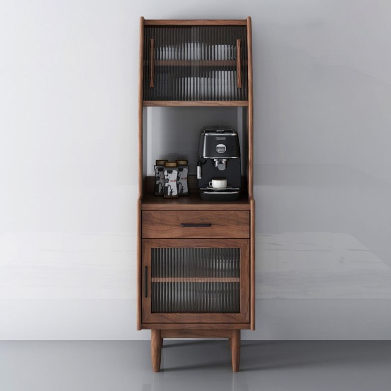 Sideboard di pino di altezza da 68 pollici contemporanei 1 cassetto e porte per soggiorno per soggiorno