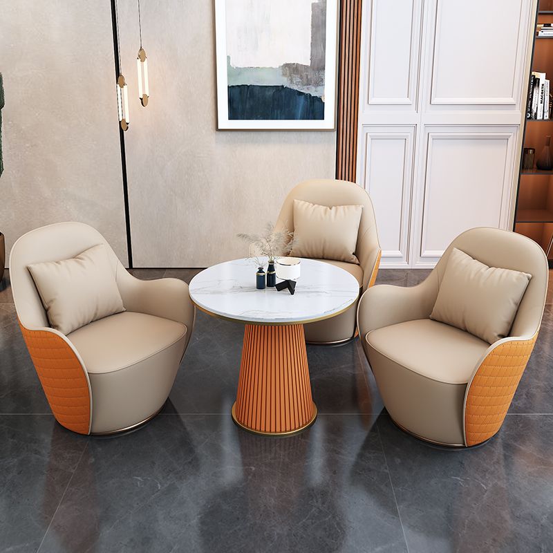 Sedia a braccio in pelle finta 27.55 "Codice di braccia svasata compresa la sedia